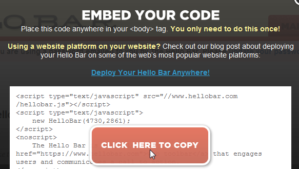 embed your code