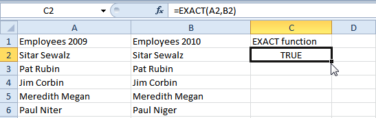 How To Compare Two Text In Excel