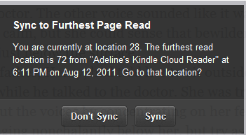 Sync to Furthest page
