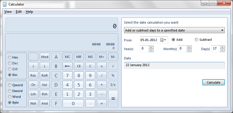 date calculation