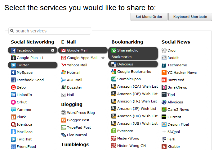 select services select services