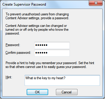 Create Supervisor Password 