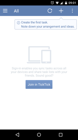 The TickTick Home Page