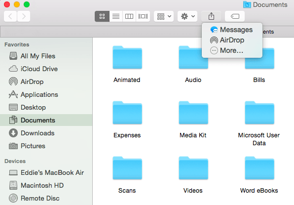 AirDrop on Mac
