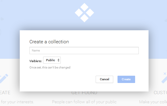 create a google plus collection create a google plus collection