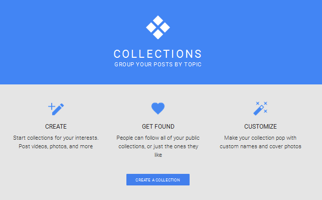 google plus collections home page