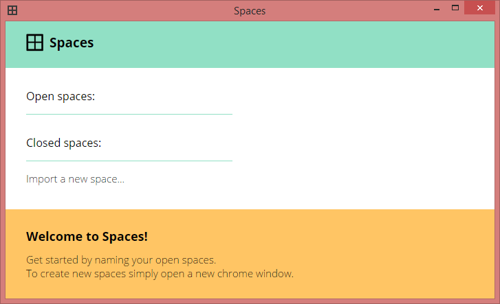 spaces chrome extension home page spaces chrome extension home page