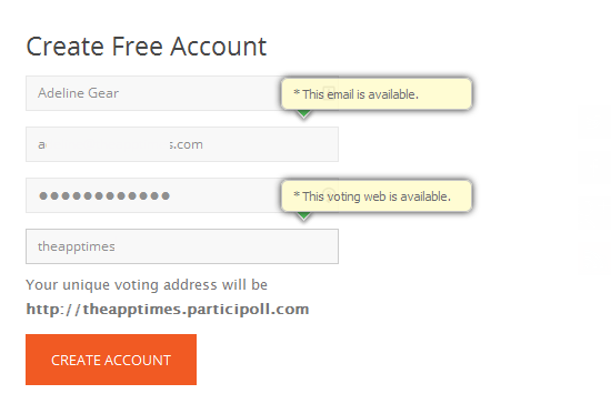 create account in participoll create account in participoll