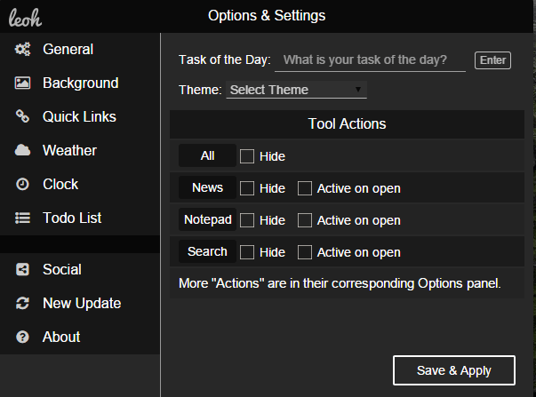 leoh extension options and settings leoh extension options and settings