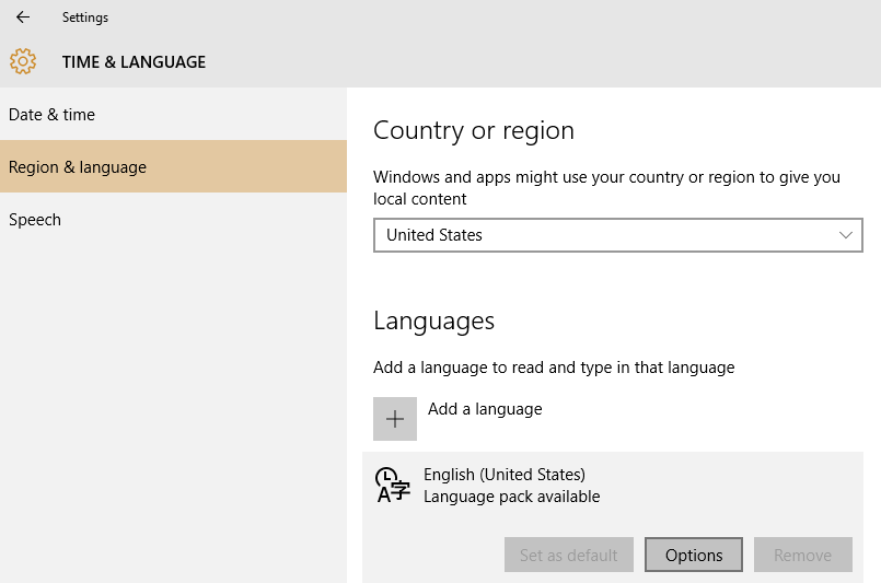 Enable Cortana language