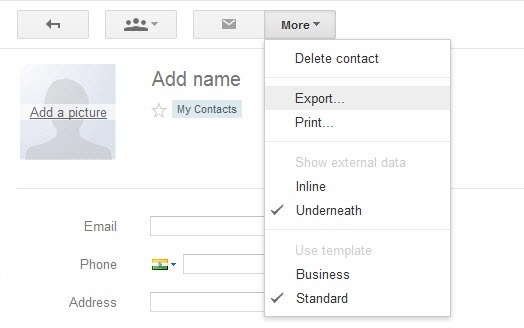 export iphone contacts to gmail
