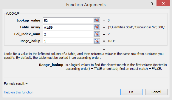 function arguments in NOT EXACT MATCH scenario