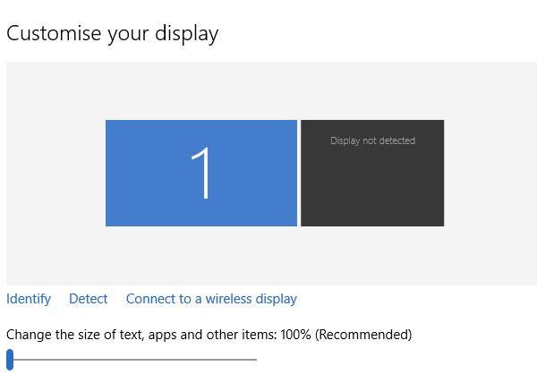 display not detected