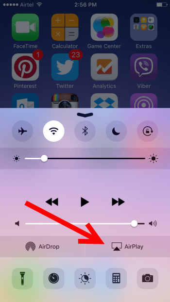 Airplay in Control Center