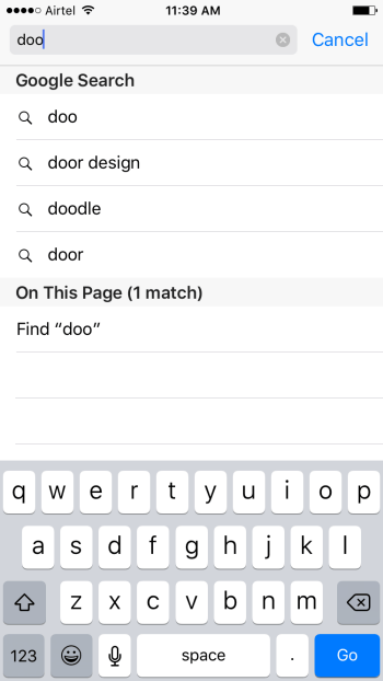 Safari tips in iOS 9 - Search Within a Web Page
