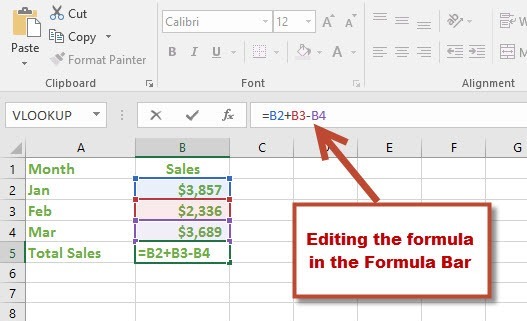 Editing Excel formulas