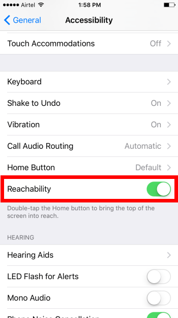 How to disable reachability feature