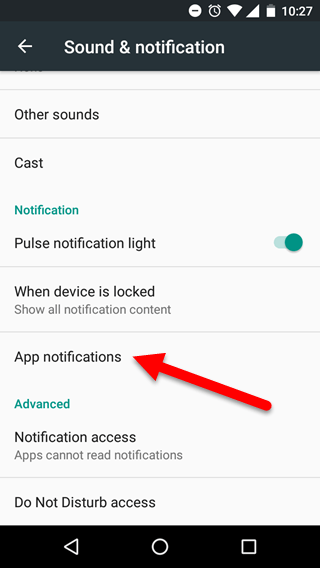 App notifications