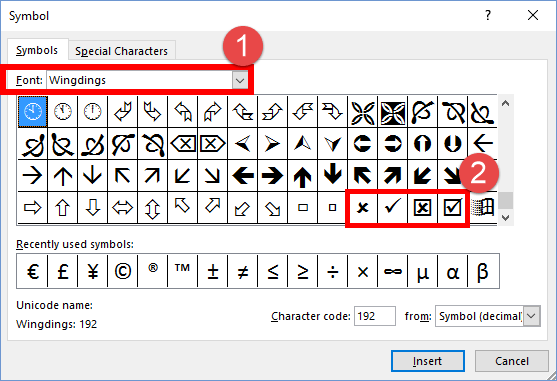 How to Insert a Tick Mark in Microsoft Word and Excel using symbols