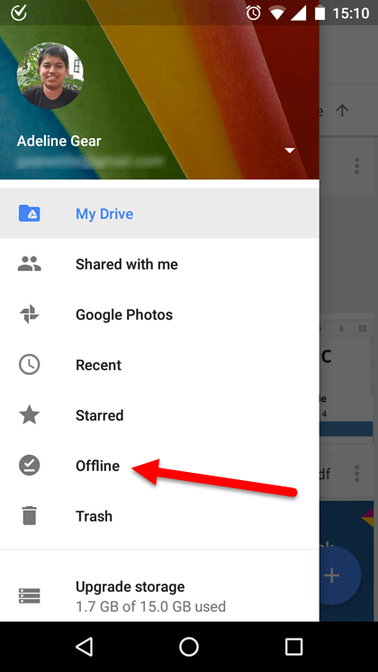 How to Work in Offline Mode in Google Drive from Android