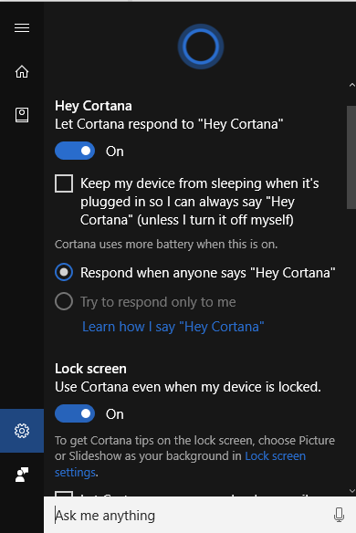 How to Disable Cortana in the Lock Screen in Windows 10