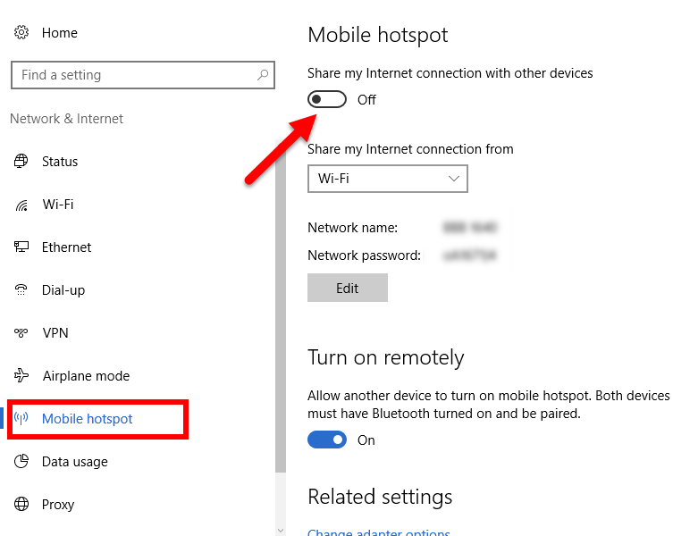 How to Enable Mobile Hotspot in Windows 10