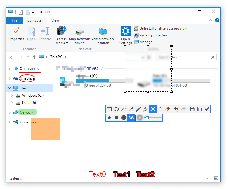 Snipaste Editing Options