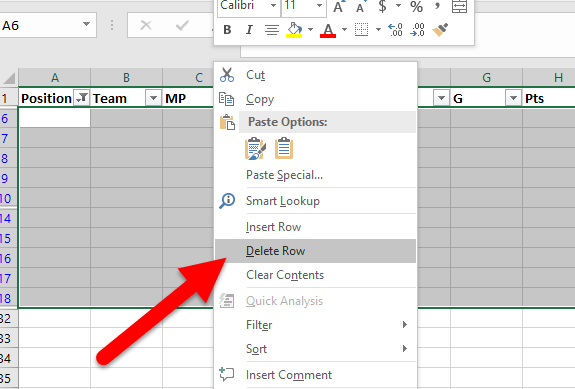 How To Delete Full Row In Excel