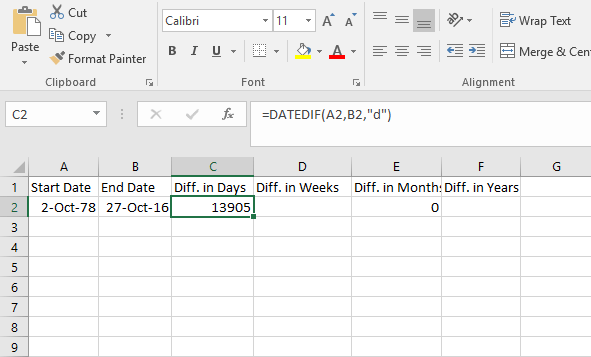 how-to-calculate-the-number-of-days-between-two-dates-in-excel-youtube