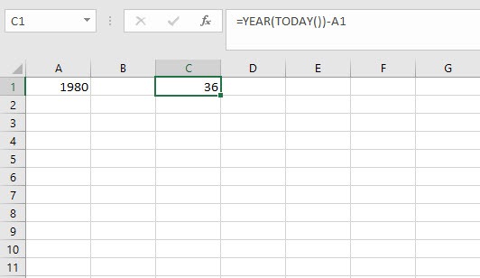 How to Calculate the Age of a Person with the Year of Birth