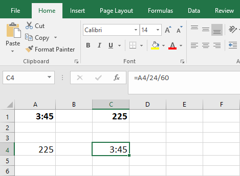 How to Convert Minutes to Time Format in Excel
