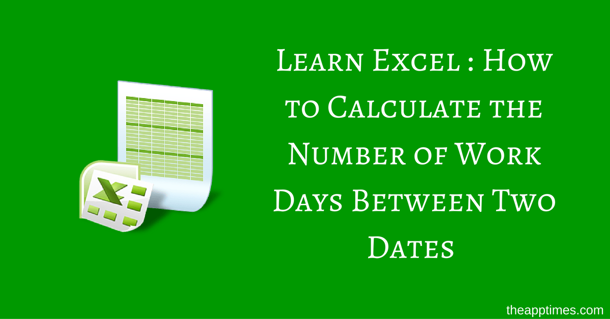 excel calculate weekdays between two dates