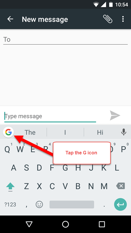 GBoard with no number key