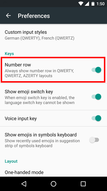 How to Add a Number Row to Android Keyboard