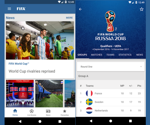FIFA Official App - Must-Have Apps For Sports Fans (2018)