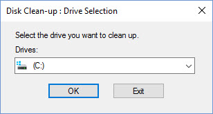 Disk Cleanup Pop up