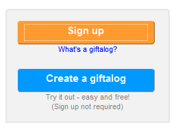 sign up to giftalogs