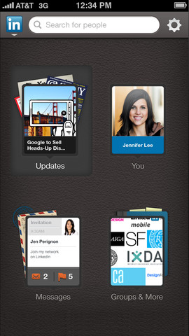 access linkedin on the go  - on ios