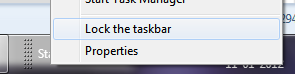 lock the taskbar