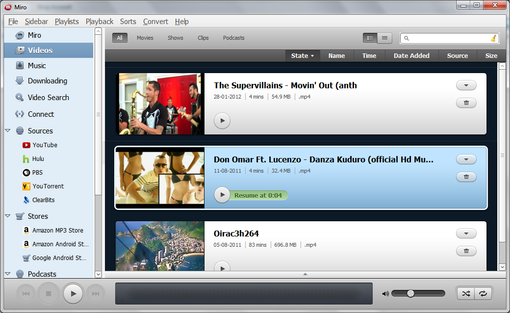 miro video converter music