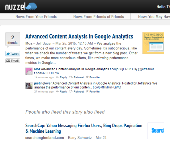 nuzzel twitter news feed