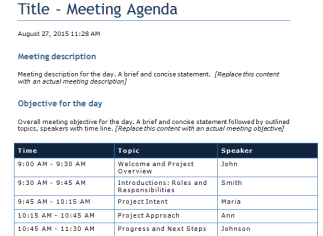 free meeting agenda template