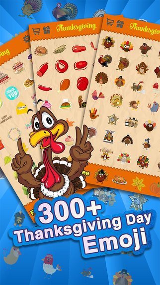 Thanksgiving Day Emoji - Holiday Emoticon Stickers for Messages & Greetings