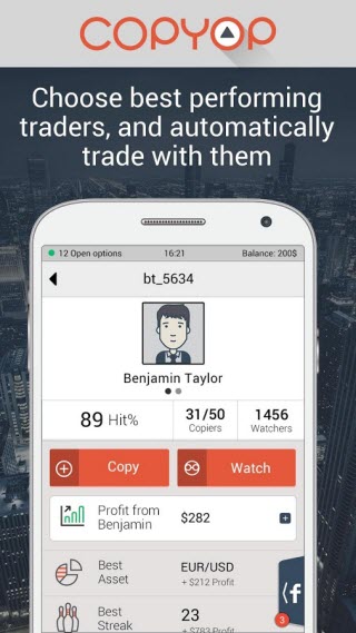 CopyOp Social Binary Trading App