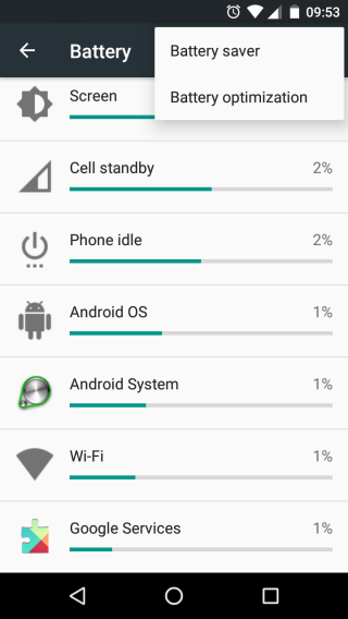 Battery saver option in android marshmallow