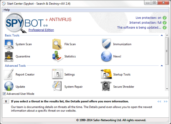 spybot search destroy malware