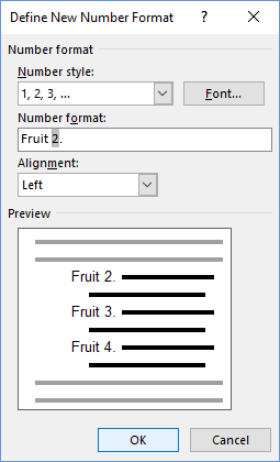 Define New Number Format