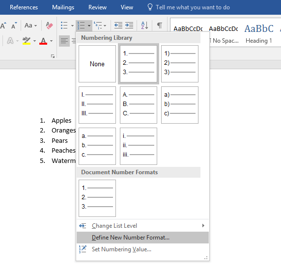 add a prefix to a numbered list