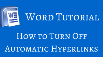 How to Turn Off Automatic Hyperlinks in Word fi
