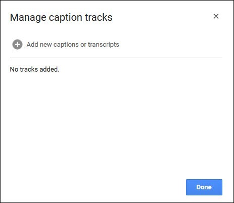 Manage caption tracks